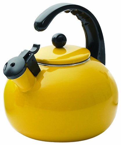 Horizon 2-1/2-Quart Whistling Tea Yellow Mimosa