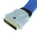 Fisual 1m Super Pearl High Purity Flat SCART Cable