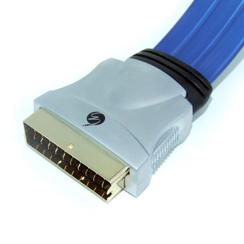Fisual 1m Super Pearl High Purity Flat SCART Cable
