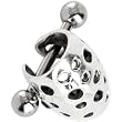 Sterling Silver 925 Jet Gem Pierced Ear Cuff
