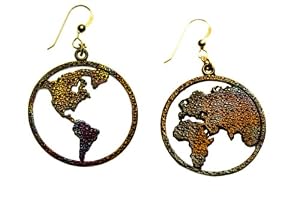 Peace on Earth Iridescent Earrings on French Hooks