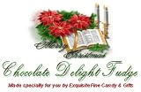 Fancy Merry Christmas Chocolate Delight Fudge
