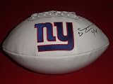 Super Bowl XLVI Ahmad Bradshaw Autographed New York Giants Logo Football, Proof Photo of Ahmad Signing for Us.