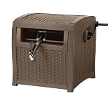 Suncast SMW200 Mocha Wicker 225-Foot Capacity Smart Trak Hideaway Hose Reel