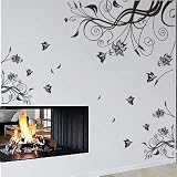 Large Vine Flower Butterfly Wall Stickers / Decalsby amazingsticker