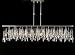 Modern Contemporary Linear Chandelier Lighting Lamp W/ Crystal H28" X W48"