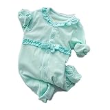 CHOUeTTe ベビー服 ロンパース 新生児～1歳半まで 前開き 長袖 フリル ヘアバンド付き リボン 綿100% 可愛い 出産祝い 誕生日プレゼントにもどうぞ 色サイズ多数 オリジナルタオル付き 