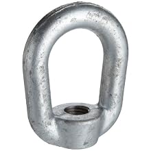 Campbell 776-G 4 Eye Nut, Drop-Forged Carbon Steel Galvanized, 5/8" UNC-2B Tap Size, 3600 lbs Working Load Limit