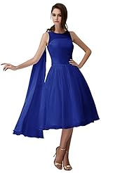 Lace Chiffon Tea Length Homecoming Dress/Prom Dress/Party Dress 