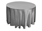 108 Round Satin Tablecloths Wedding Party Table Linens - 10 colors