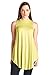 82 Days Women'S Rayon Span Mock Neck Sleeveless Tunic - Solid