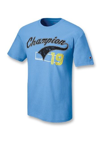 Champion Mens Champion Logo Graphic Tee Gray Heather M