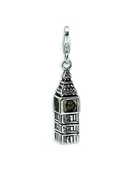 Sterling Silver Big Ben Lobster Clasp Charm