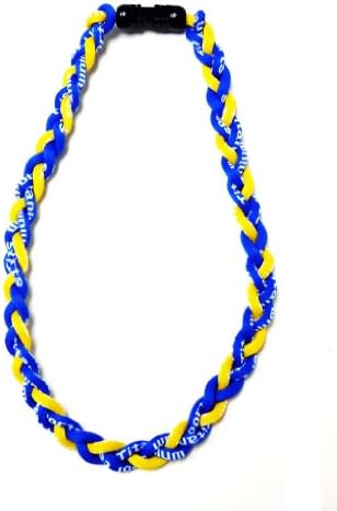 2 Pack 20" Blue Yellow Titanium Germanium Tornado Baseball Necklace