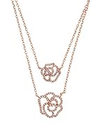 Silver One Gargantillas Dúo de Rosetas Oro Rosa