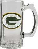 Green Bay Packers Beer Mug: 3D Logo Glass Tankard