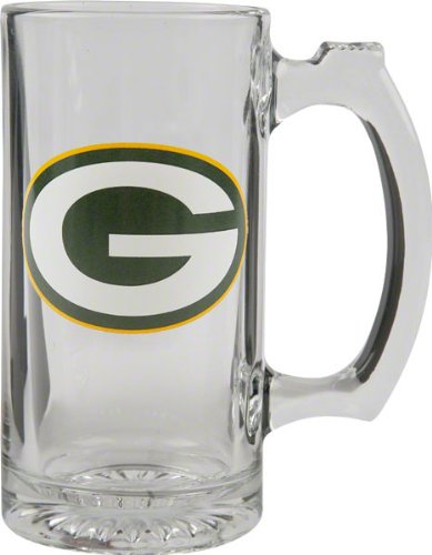 Green Bay Packers Beer Mug: 3D Logo Glass Tankard