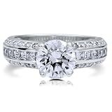 Sterling Silver 925 Round Cubic Zirconia CZ Ring - Women's Engagement Wedding Ring