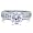 Sterling Silver 925 Round Cubic Zirconia CZ Ring - Women's Engagement Wedding Ring Size 4