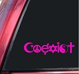COEXIST - Promote Peace Vinyl Decal Sticker - Hot Pink