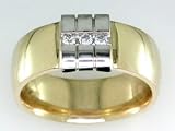 14K Men's 2 Tone Diamond Band