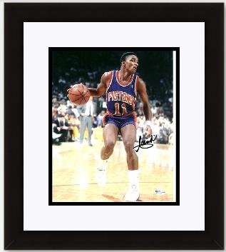 Isiah Thomas Autographed Detroit Pistons 8x10 Photo - Custom Framed