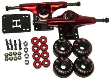 CORE Red SKATEBOARD TRUCKS, Wheels, AMP ABEC 5 Bearings