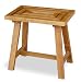 Elite Home Fashions Tiki Collection Rubber and Teak Stool, Natural