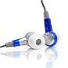 GoGroove BassBuds Blue MX Edition - Earbuds with Everlasting Nylon Cord - featuring AP SonusMAX Technology *Includes Micro Fiber Cleaning Cloth