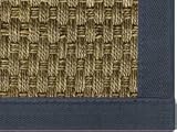 12' x 15' Basketweave 100% Seagrass Area Rug Carpet - Navy - 9 Sizes Available