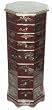 Beautiful Japanese Chinese Asian D&eacute;cor - 36" Tall Hexagon Hand Painted French Red Jewelry Chest