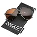 zeroUV - Retro 80s Vintage Blue Blocking XL Large Plastic Aviator Sunglasses