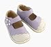Pippytoes Leather Baby / Toddler Shoes Mary Janes Lavender White (NOT SQUEAKY) Image