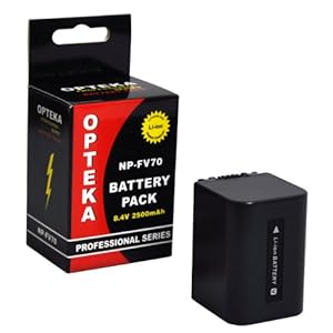 Opteka NP-FV70 2500mAh Ultra High Capacity Li-ion Battery Pack for Sony Handycam Camcorders