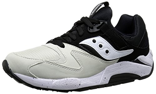 Saucony Originals Men's Grid 9000 Sneaker,White/Black,9.5 M US