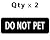 SERVICE DOG Black Rectangle Combo 8-Patch Set