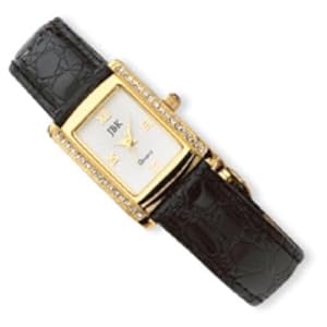 Black Leather 8in 22x26mm Adjustable Watch