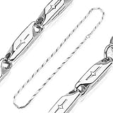 316L Stainless Steel Accented Prism Link Necklace