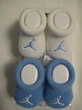 NIKE - Nike Jordan Booties Girl Boy Baby Infant Blue and White with Jumpman23 Sign Sock 2 PCS One Set New