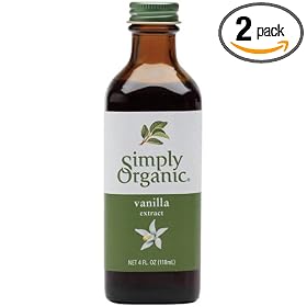 Simply Organic Pure Vanilla Extract Certified Organic, 4-Ounce Glass Bottles (Pack of 2)