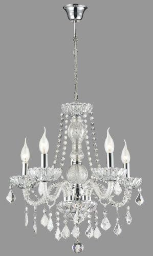 New Authentic All Crystal Chandelier Lighting , 5 lights , FREE SHIPPING , H22" X WD 20" ceiling fixture pendant lamp New CHANDELIERS