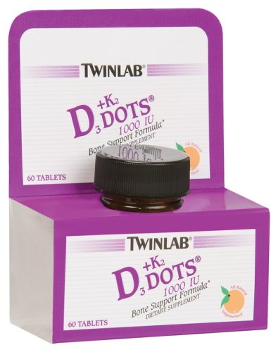 TwinLab - Vitamin D3+K2 Dots, 1000, 60 sublingual tablets
