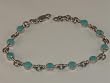 Turquoise Sterling Silver Tennis Bracelet - BR-0065