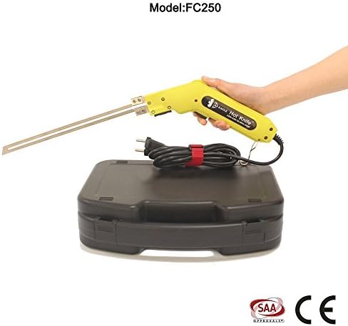 BulbKing Hot Knife Hand Held Foam Cutting Tool 250 Watts &amp; 120 Volt (Yellow)