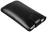 mumbi Ledertasche iPhone 4 4S Tasche Leder Etui / Lasche mit Rückzugfunktion Ausziehhilfe