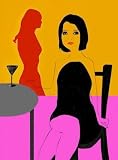 A Young Woman in Black Dress Drinking Cocktail - 24