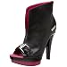 The Highest Heel Women's Sasha-103 Platform Ankle Boot,Black Kid Polyurethane,8 M US