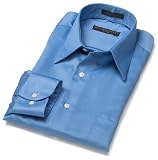  : Geoffrey Beene Men's Long Sleeve Wrinkle Free Fitted Sateen Solid Shirt, Blue Frost, 15 - 32/33