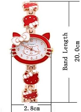 New Hello Kitty Watches Fashion Ladies Quart Watch Vintage Kids Cartoon Bracelet watches