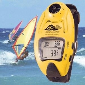 アテックス　風速計付き最新電子マリンスポーツ腕時計ウインドマスター　イエロータイプ